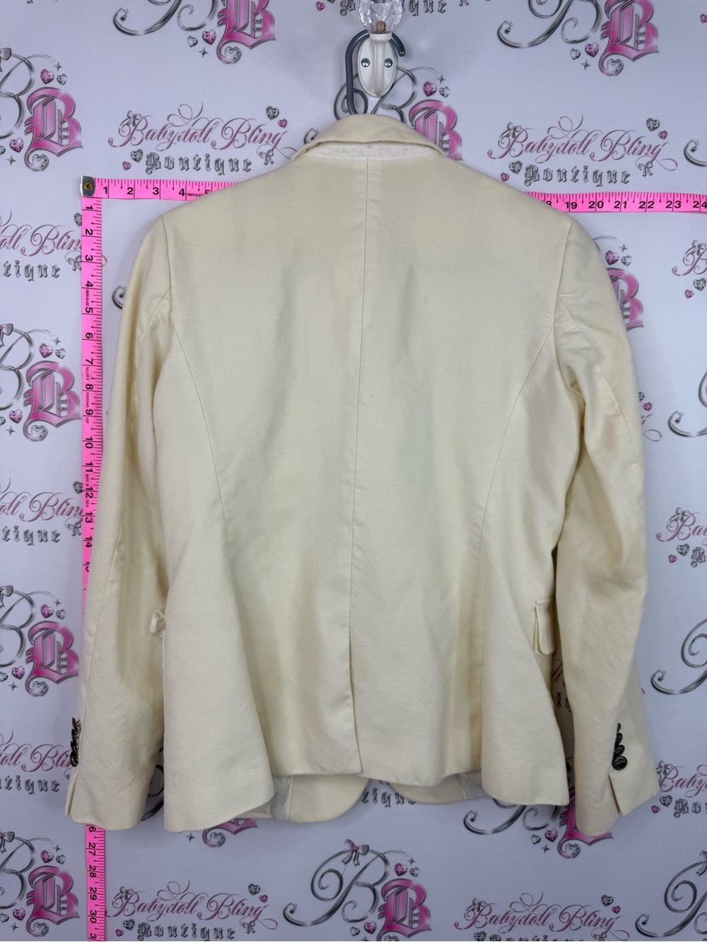 Brooks Brothers Italy jacket Cream Single-Breasted Blazer with Embroidered Crest - Picture 2 of 11